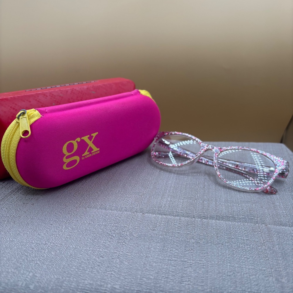 gx by Gwen Stefani Eyeglasses Girls 48mm Pink Glitter GX831 LIL Excellent Y2K